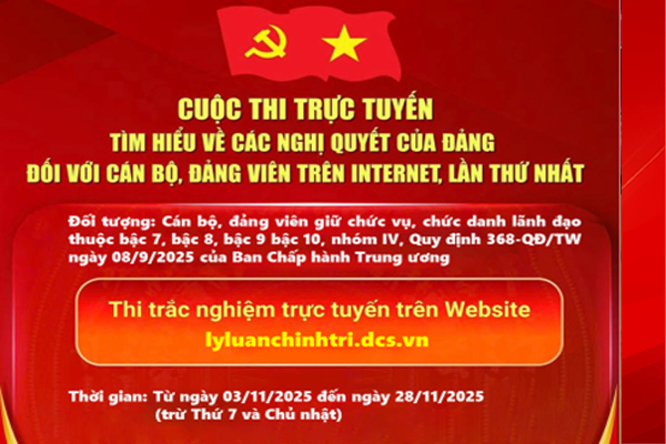 Cuộc thi trực tuyến tìm hiểu về các nghị quyết của Đảng đối với cán bộ, đảng viên trên internet, lần thứ nhất