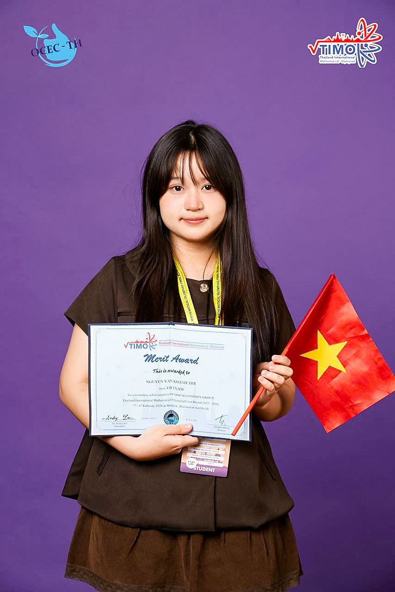 Nữ sinh Trường THPT Bảo Lộc giành Huy chương Vàng Olympic Toán học quốc tế TIMO