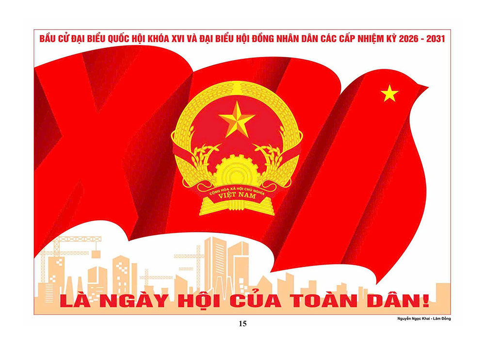 Các tác phẩm đoạt giải B tại Cuộc vận động sáng tác ca khúc về Quốc hội và Hội đồng nhân dân phục vụ tuyên truyền bầu cử đại biểu Quốc hội khóa XVI và đại biểu Hội đồng nhân dân các cấp nhiệm kỳ 2026