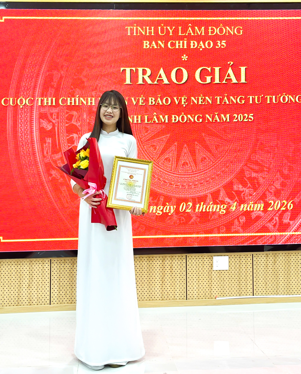 Nữ sinh THPT Đơn Dương đạt giải Triển vọng Cuộc thi chính luận cấp tỉnh