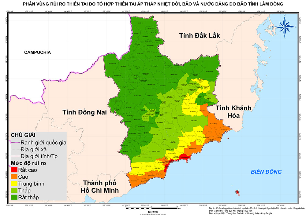 Cập nhật bản đồ phân vùng rủi ro thiên tai theo đơn vị hành chính mới