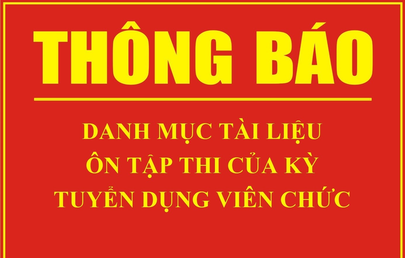 Thông báo danh mục tài liệu ôn tập thi tuyển dụng viên chức năm 2023