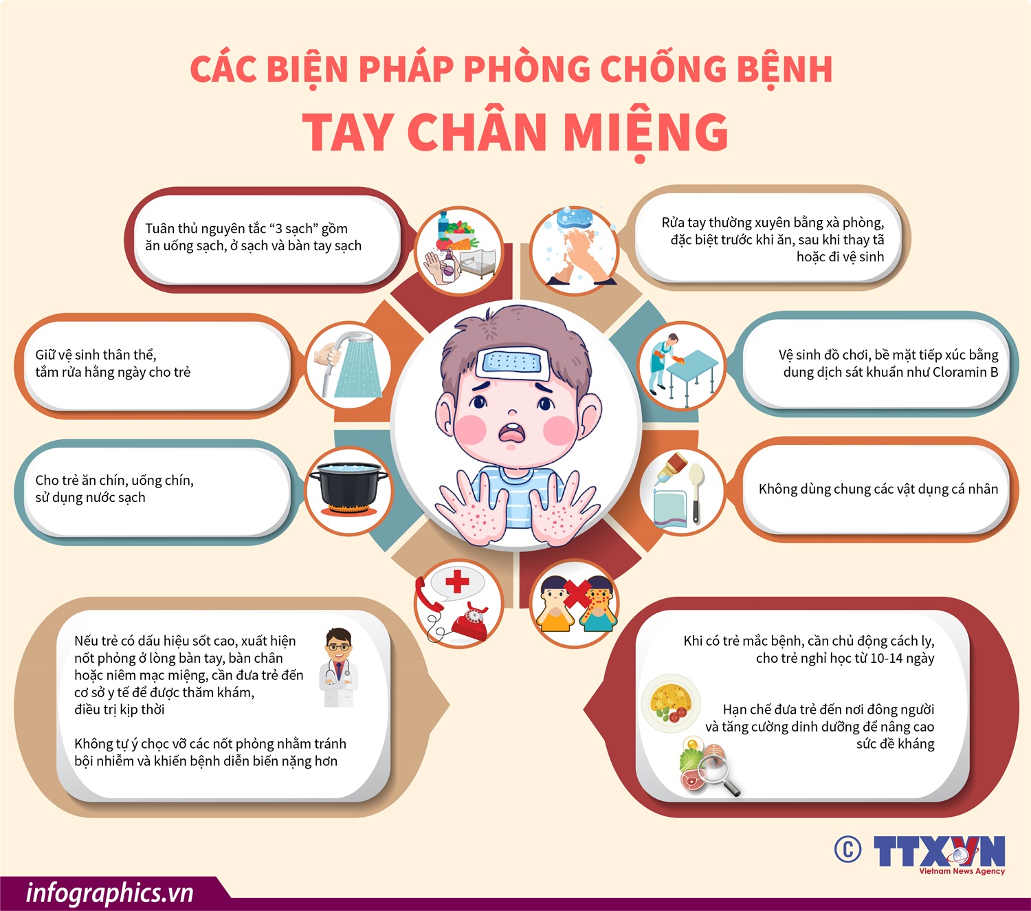 Lâm Đồng tăng cường phòng, chống bệnh tay chân miệng và các bệnh truyền nhiễm trong trường học