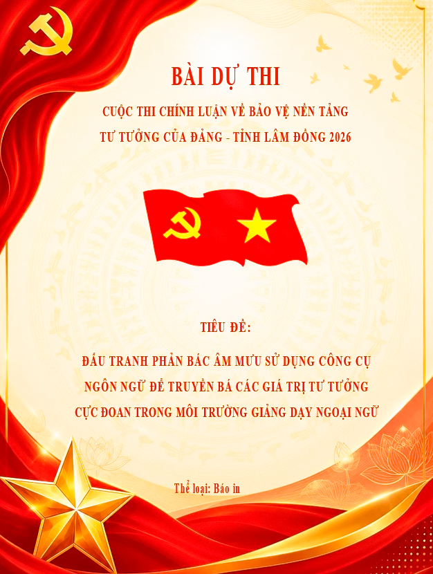 Đấu tranh phản bác âm mưu sử dụng công cụ ngôn ngữ để truyền bá các giá trị tư tưởng cực đoan trong môi trường giảng dạy ngoại ngữ