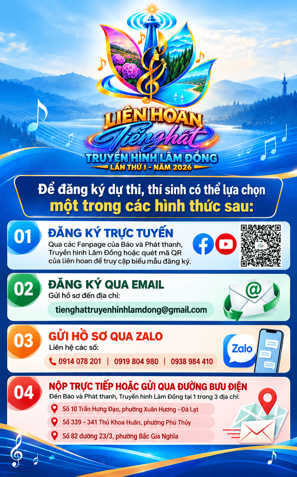  Liên hoan “Tiếng hát Báo và Phát thanh, Truyền hình Lâm Đồng”