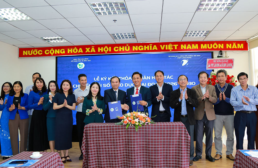 Sở Giáo dục và Đào tạo Lâm Đồng ký kết hợp tác chuyển đổi số với VNPT Lâm Đồng