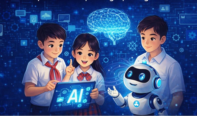 Từ năm học 2026-2027, giáo dục trí tuệ nhân tạo được triển khai đại trà trong trường phổ thông
