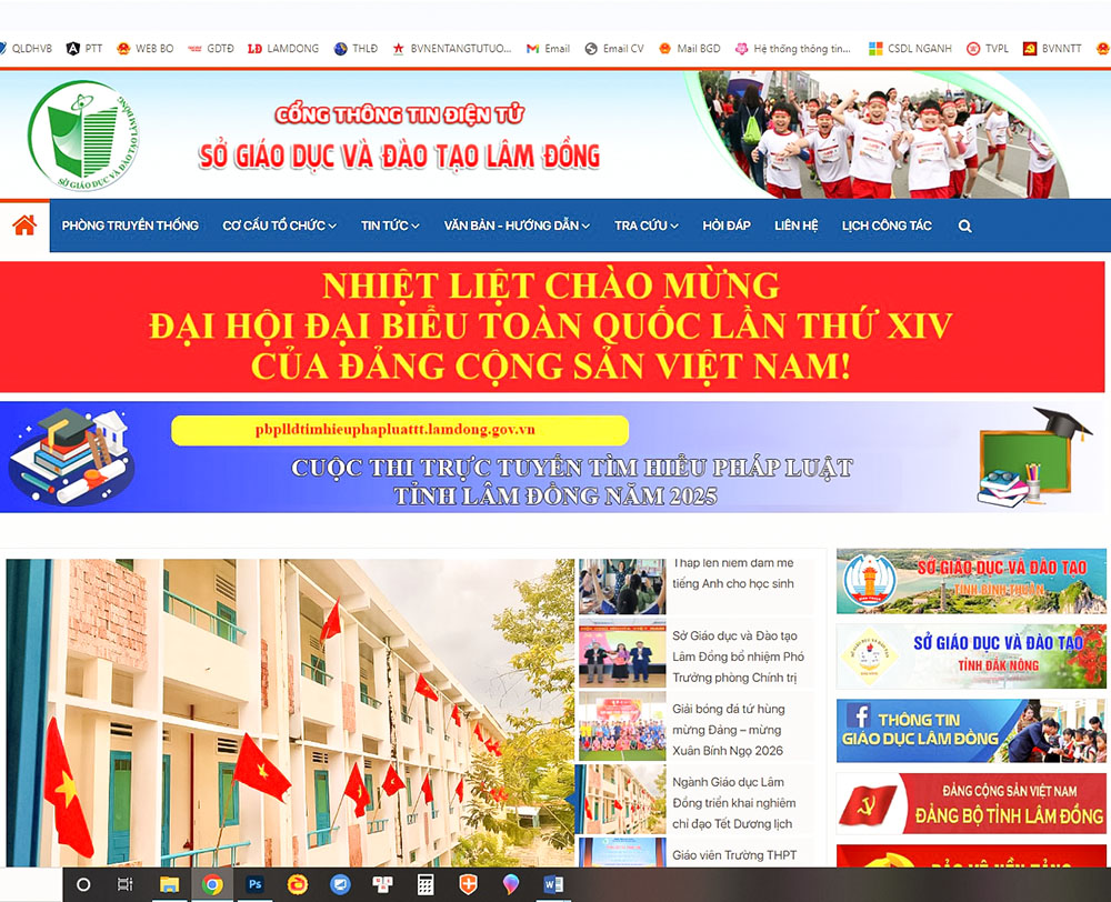 Ngành Giáo dục Lâm Đồng rà soát, cập nhật thông tin trên cổng, trang thông tin điện tử các cơ sở giáo dục