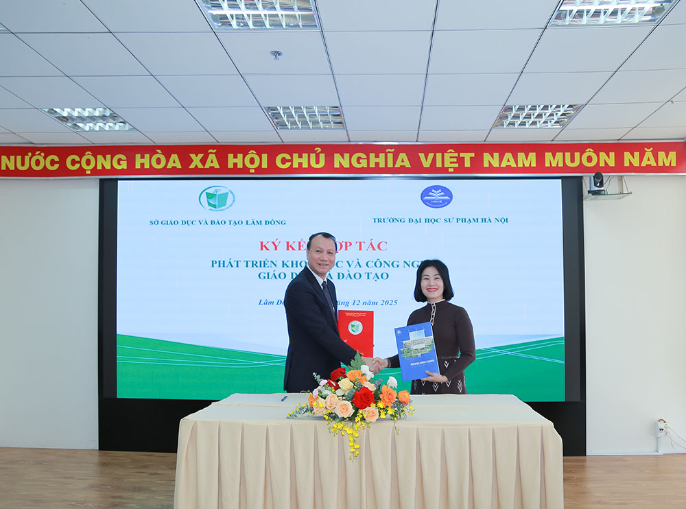 Lâm Đồng ký kết hợp tác toàn diện với Trường Đại học Sư phạm Hà Nội phát triển giáo dục thời kỳ mới