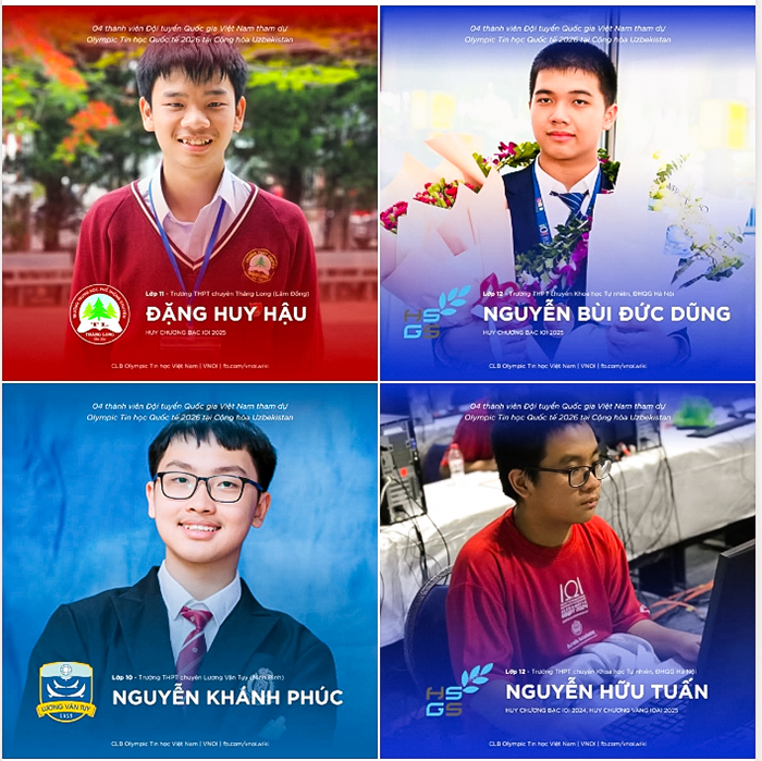 Học sinh Lâm Đồng đại diện Việt Nam tham dự Olympic Tin học Quốc tế năm 2026
