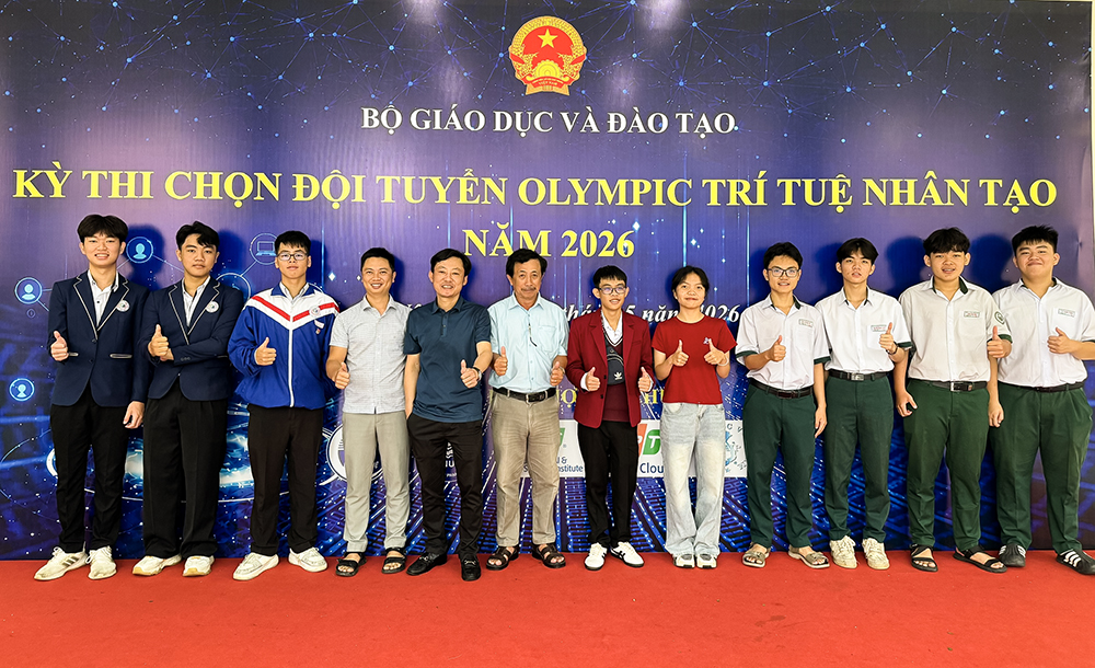 Lâm Đồng có 09 học sinh tham gia Vòng thi chọn đội tuyển quốc gia Olympic Trí tuệ nhân tạo năm 2026