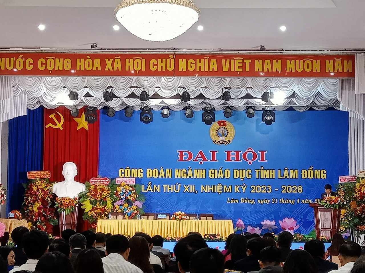 CÔNG ĐOÀN NGÀNH GIÁO DỤC LÂM ĐỒNG TỔ CHỨC THÀNH CÔNG ĐẠI HỘI XII, NHIỆM KỲ 2023 - 2028