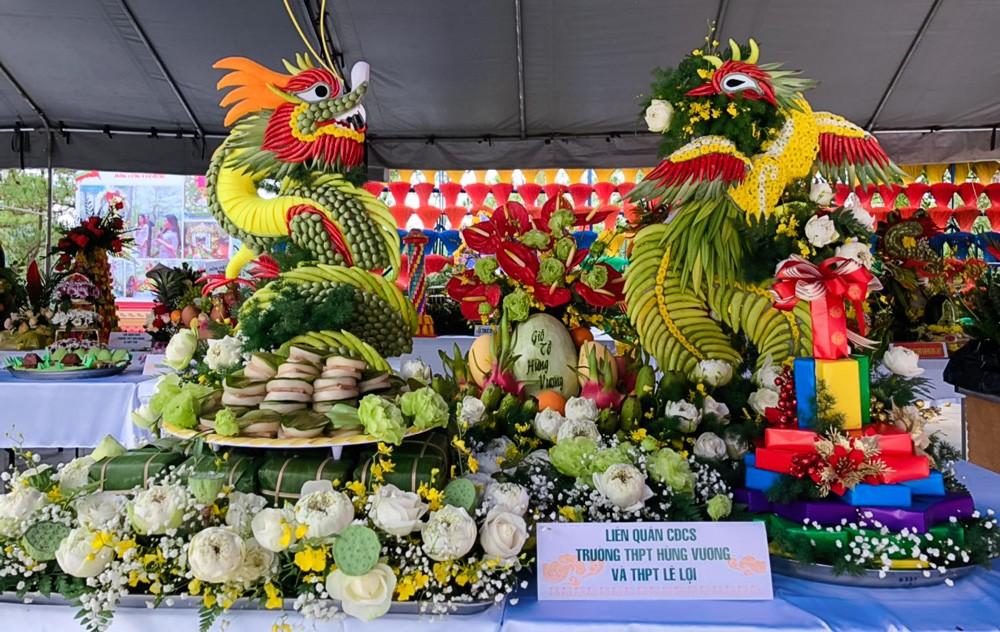 CÔNG ĐOÀN NGÀNH GIÁO DỤC LÂM ĐỒNG THAM GIA HỘI THI “TRANG TRÍ MÂM LỄ VẬT – CẮM HOA, TRANG TRÍ LẴNG HOA DÂNG CÚNG VUA HÙNG” NĂM 2023
