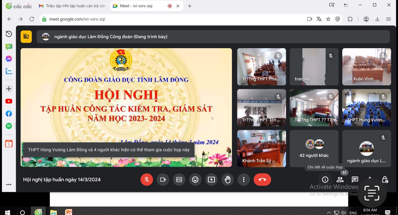 CÔNG ĐOÀN NGÀNH GIÁO DỤC TỈNH LÂM ĐỒNG TIẾP TỤC TRIỂN KHAI TẬP HUẤN CÁN BỘ CÔNG ĐOÀN NGÀNH GIÁO DỤC NĂM 2024