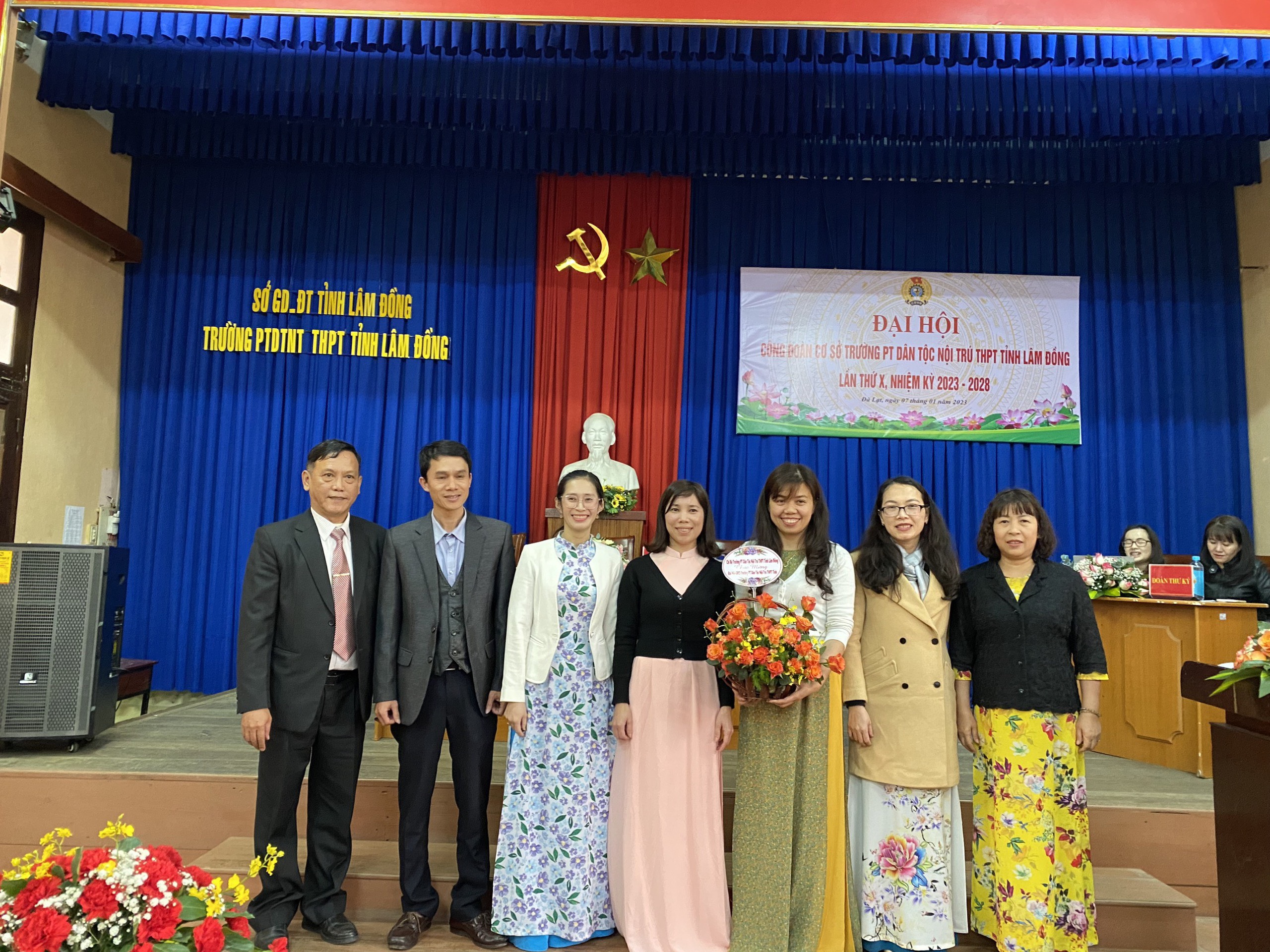 CĐCS TRƯỜNG PT DÂN TỘC NỘI TRÚ THPT TỈNH LÂM ĐỒNG TỔ CHỨC ĐẠI HỘI CÔNG ĐOÀN NHIỆM KỲ 2023-2028