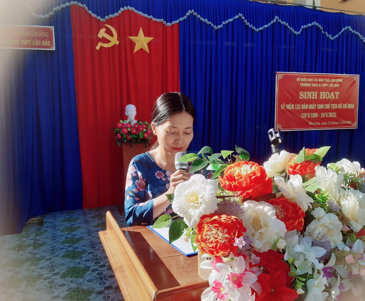 TRƯỜNG THCS VÀ THPT LỘC BẮC TỔ CHỨC SINH HOẠT KỈ NIỆM 133 NĂM NGÀY SINH CHỦ TỊCH HỒ CHÍ MINH