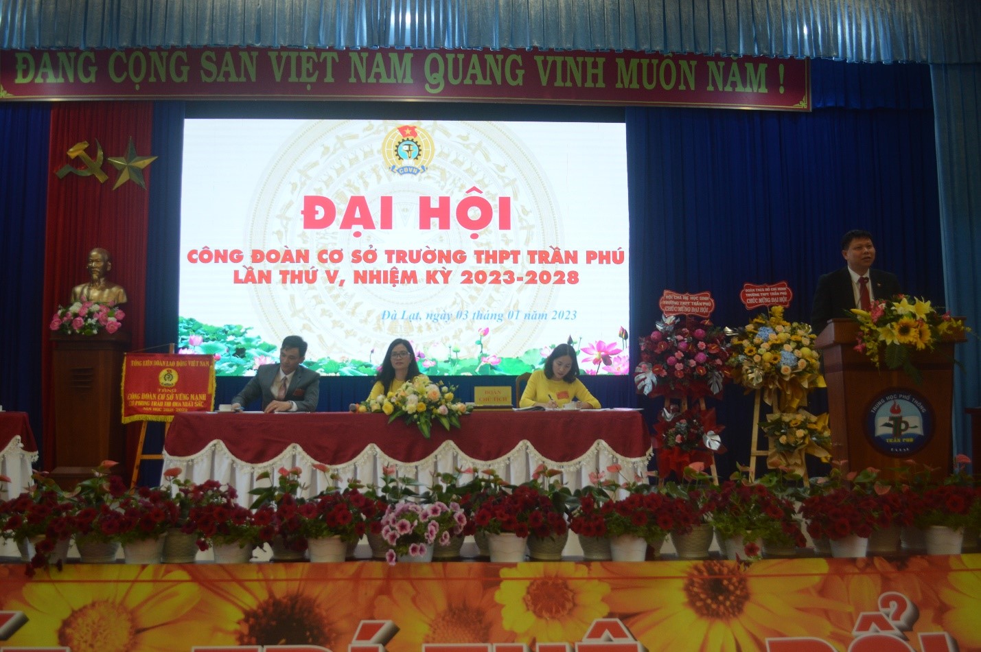 ĐẠI HỘI ĐIỂM CÔNG ĐOÀN CƠ SỞ TRƯỜNG THPT TRẦN PHÚ  KHÓA V, NHIỆM KỲ 2023-2028