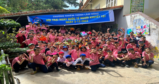 CÔNG ĐOÀN CƠ SỞ TRƯỜNG KHIẾM THÍNH TỔ CHỨC HỘI TRẠI CHÀO MỪNG 31 NGÀY QUỐC TẾ NGƯỜI KHUYẾT TẬT 03/12