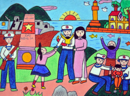 Cuộc thi vẽ tranh chú bộ đội biển đảo