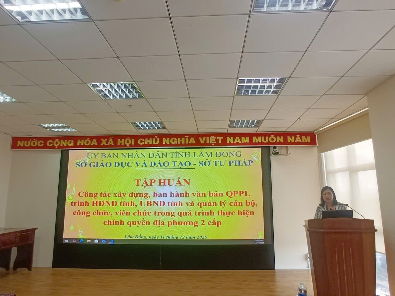 Sở Giáo dục và Đào tạo phối hợp Sở Tư pháp tổ chức tập huấn công tác tham mưu văn bản QPPL