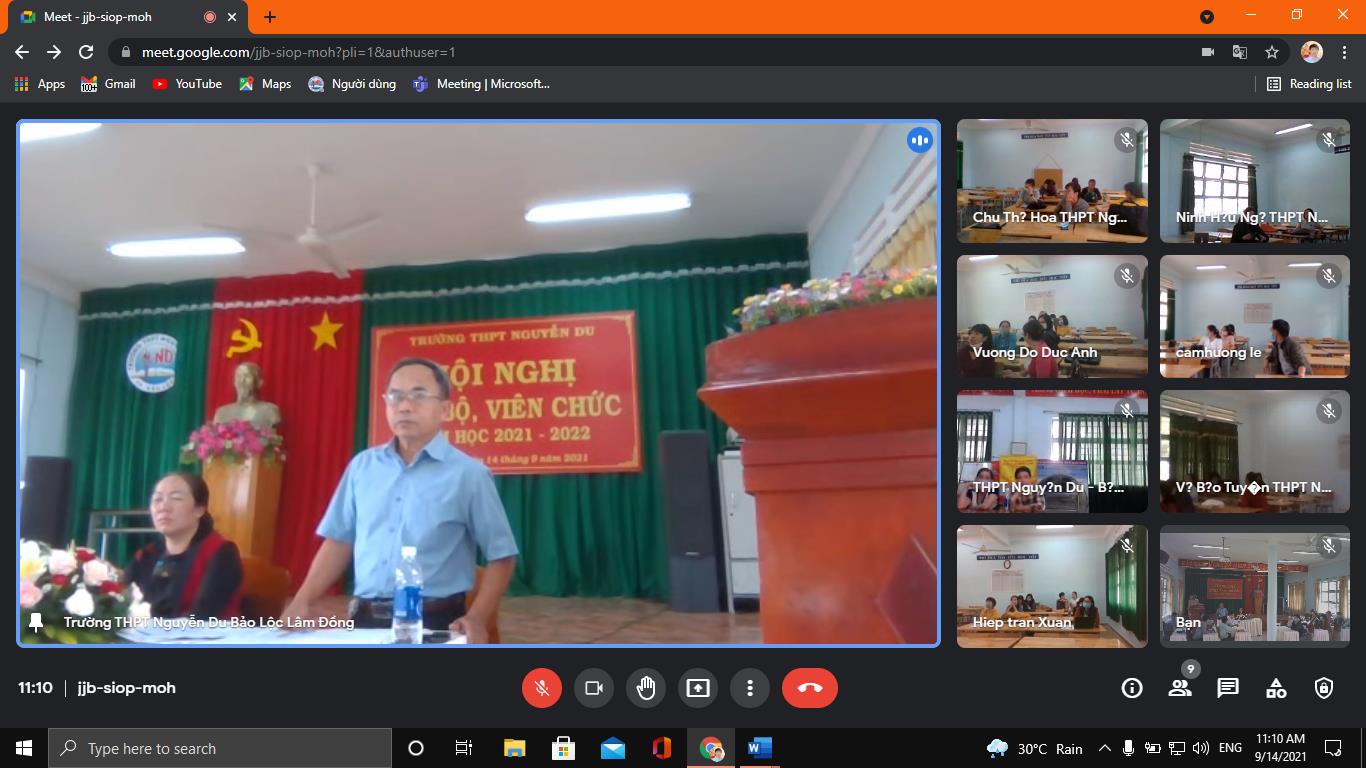 Hội nghị về thực hiện dân chủ cơ sở và hội nghị CBCCVC, người lao động năm học 2021-2022