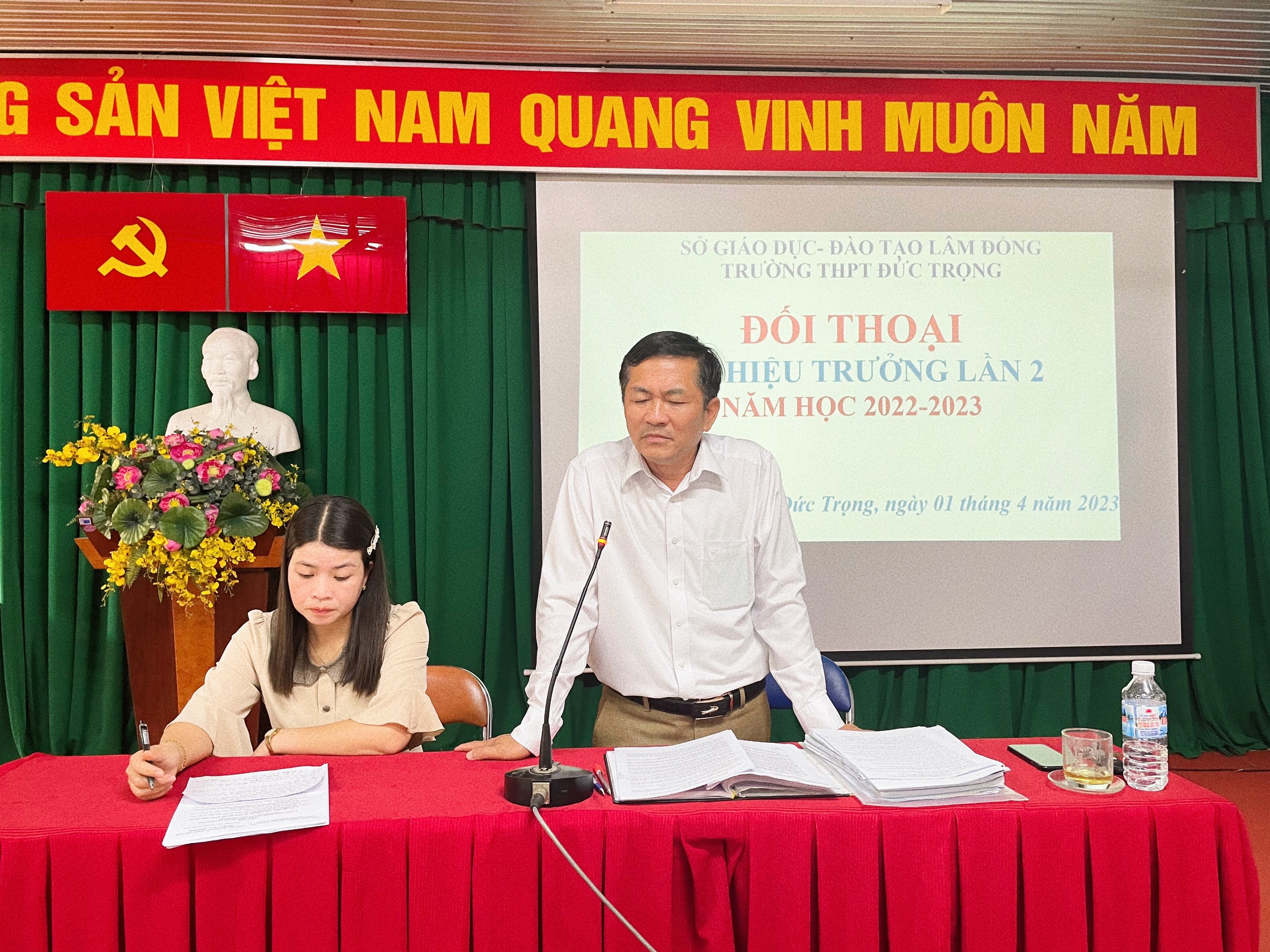 PHÁT HUY TINH THẦN DÂN CHỦ VÀ BẢO VỆ QUYỀN LỢI NGƯỜI LAO ĐỘNG THÔNG QUA HOẠT ĐỘNG ĐỐI THOẠI CÙNG THẦY HIỆU TRƯỞNG PHẠM QUỐC QUỲNH